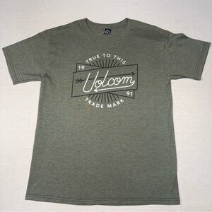 Volcom Stone True To This Army Green T Shirt Size Medium